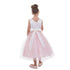 Petite Adele Big Girls Blush Rhinestone Belt Junior Bridesmaid Dress 8-16 - SophiasStyle.com